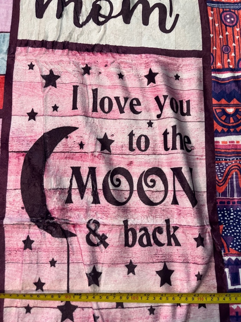 GREAT FOR MOTHERS DAY Best Mom Ever Sentimental Pink & Purple Throw Blanket NWOT - Picture 4 of 10